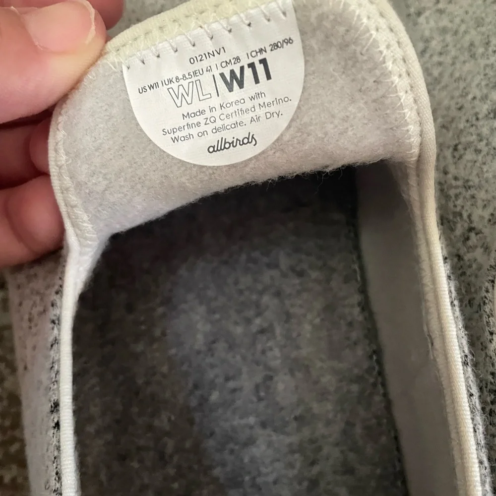 Allbirds size 11 women’s Dapple Gray with cream sole wool lounger - Picture 5 of 7